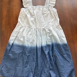 Chic Ombre Blue and White Kids Dress